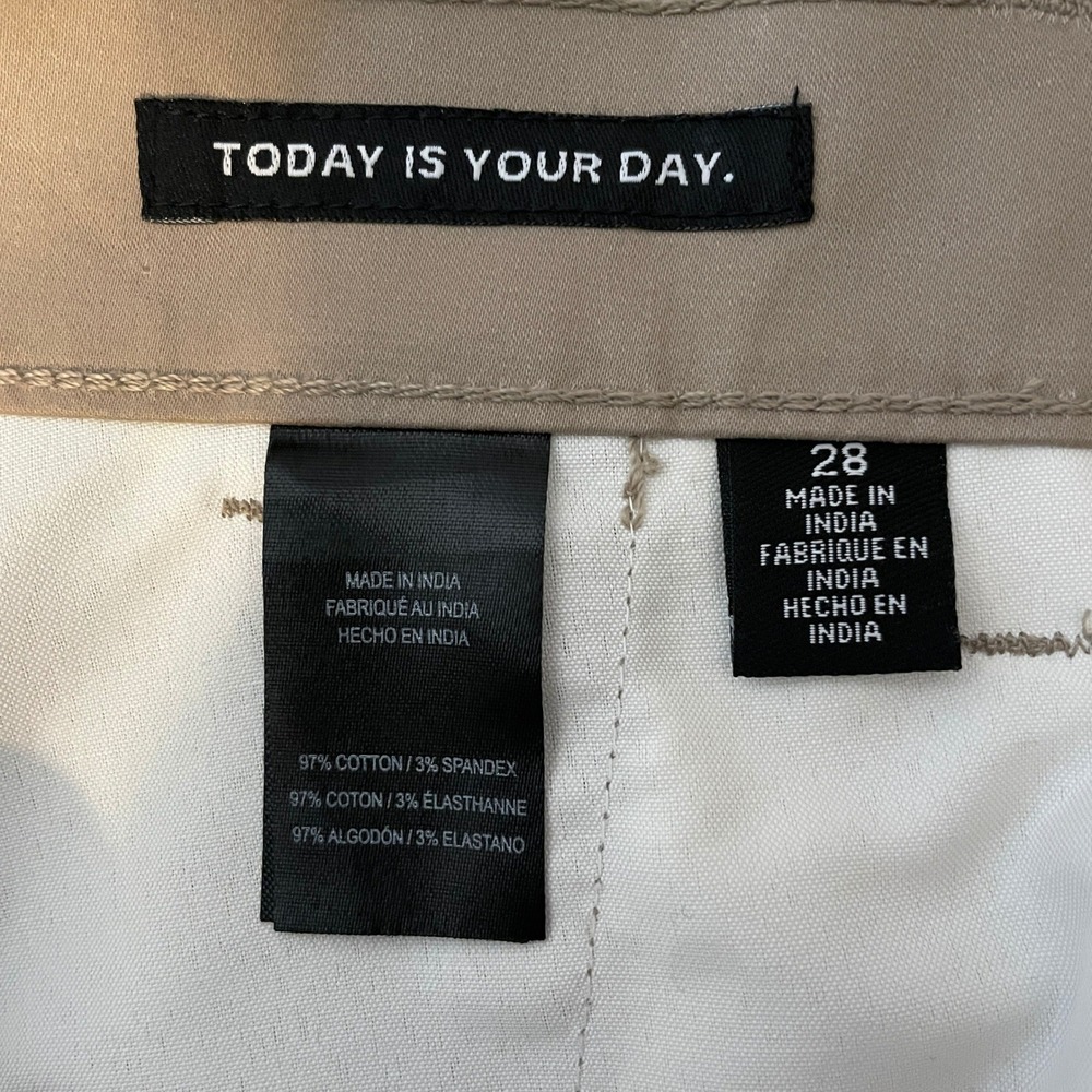 Kenneth‎ Cole New York Men Tan Chino Shorts Flat Front Size 28 - Picture 4 of 6